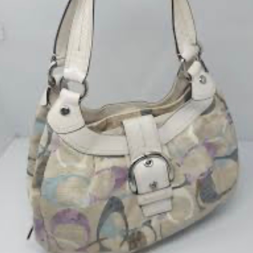 Coach Lynn Soho Corduroy Op Art Hobo Multicolor Shoulder Bag Style Number F16592